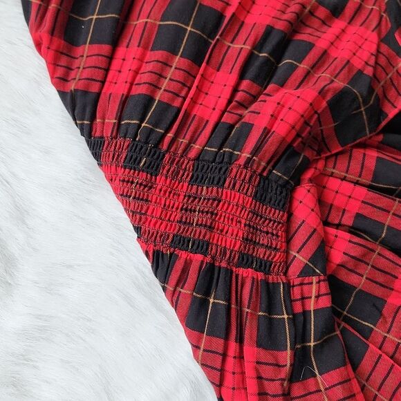 VINTAGE‎ - Miss Darby round collar red plaid dress 14 - Picture 9 of 9